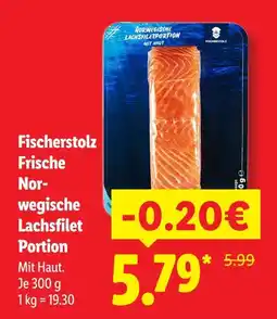 Lidl Fischerstolz frische norwegische lachsfilet portion Angebot