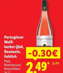 Lidl Portugieser weißherbst qba, roséwein, lieblich Angebot
