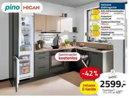 ROLLER Pino, mican küchenzeile mit elektrogeräten Angebot