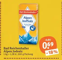 tegut Bad reichenhaller alpen jodsalz Angebot