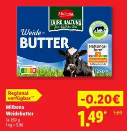 Lidl Milbona weidebutter Angebot