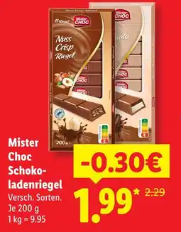 Lidl Mister choc schokoladenriegel Angebot