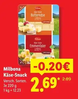 Lidl Milbona butterkäse käse-snack Angebot