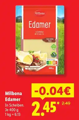 Lidl Milbona edamer Angebot