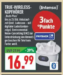 Marktkauf Intenso true-wireless-kopfhörer buds plus Angebot