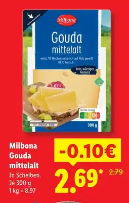 Lidl Milbona gouda mittelalt Angebot