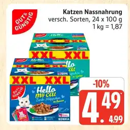 Marktkauf Gut & günstig hello my cat zarte häppchen in sauce Angebot