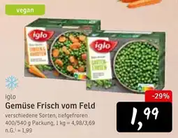 KONSUM iglo Gemüse Frisch vom Feld Angebot