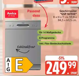 Marktkauf Amica geschirrspüler gsp 14755e Angebot