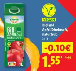 Lidl Solevita bioland apfel direktsaft, naturtrüb Angebot