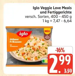 Marktkauf Iglo veggie love meals und fertiggerichte Angebot