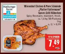 Marktkauf Wiesenhof chicken & more schmiede platter flattermann ganzes grill-hähnchen Angebot