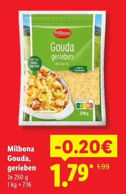 Lidl Milbona gouda, gerieben Angebot