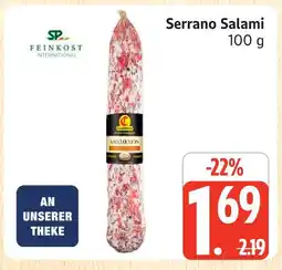 Marktkauf Feinkost international serrano salami Angebot