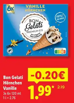 Lidl Bon gelati hörnchen vanille Angebot