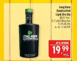 Marktkauf Long horn handcrafted lipsk dry gin Angebot