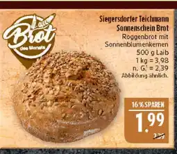 Marktkauf Siegersdorfer teichmann sonnenschein brot Angebot