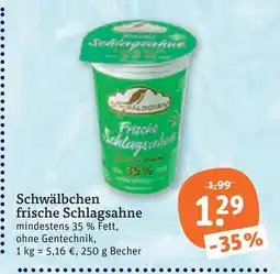 tegut Schwälbchen frische schlagsahne Angebot