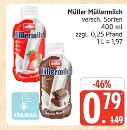 Marktkauf Müller müllermilch erdbeer-geschmack Angebot