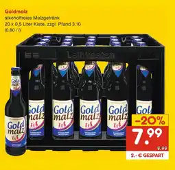 Netto Marken-Discount Goldmalz alkoholfreies malzgetränk Angebot