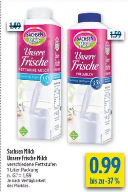 diska Sachsen milch unsere frische fettarme milch Angebot