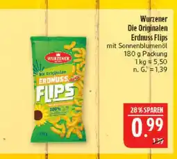 Marktkauf Wurzener die originalen erdnuss flips Angebot
