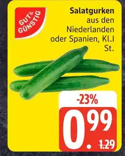 Edeka Gut & günstig salatgurken Angebot