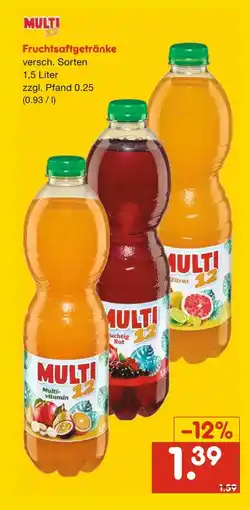 Netto Marken-Discount Multi 12 fruchtsaftgetränke Angebot
