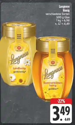 Edeka Langnese landhonig goldcremig Angebot