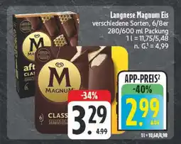 Edeka Langnese magnum eis Angebot