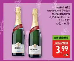 Marktkauf Henkell sekt verschiedene sorten Angebot