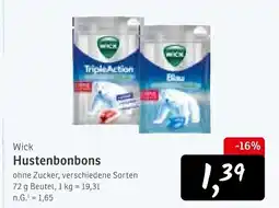 KONSUM Wick Hustenbonbons Angebot