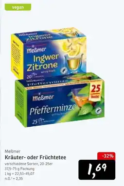 KONSUM Meẞmer Kräuter- oder Früchtetee Angebot