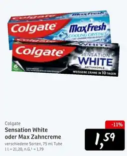 KONSUM Colgate Sensation White oder Max Zahncreme Angebot