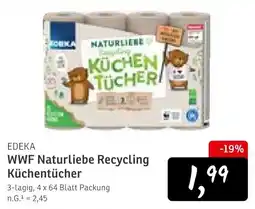 KONSUM EDEKA WWF Naturliebe Recycling Küchentücher Angebot