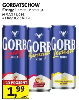 Lösch Depot GORBATSCHOW Energy, Lemon, Maracuja Angebot