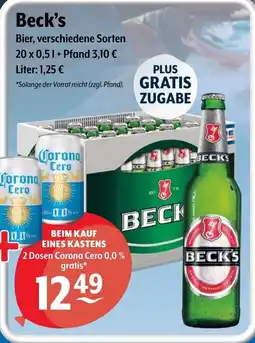 Getränke Hoffmann Beck's Bier, Angebot