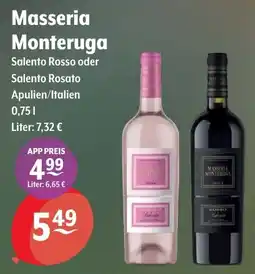 Getränke Hoffmann Masseria Monteruga Salento Rosso oder Salento Rosato Angebot