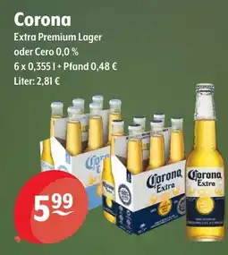 Getränke Hoffmann Corona Extra Premium Lager oder Cero 0,0 % Angebot