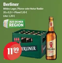 Getränke Hoffmann Berliner Mildes Lager, Pilsner oder Natur Radler Angebot