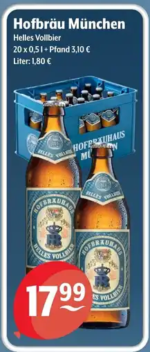 Getränke Hoffmann Hofbräu München Helles Vollbier Angebot