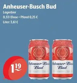 Getränke Hoffmann Anheuser-Busch Bud Lagerbier Angebot