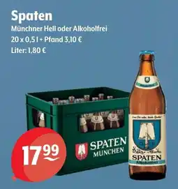 Getränke Hoffmann Spaten Münchner Hell oder Alkoholfrei Angebot