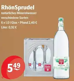 Getränke Hoffmann RhönSprudel natürliches Mineralwasser Angebot