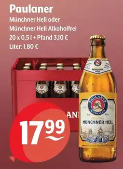 Getränke Hoffmann Paulaner Münchner Hell oder Münchner Hell Alkoholfrei Angebot