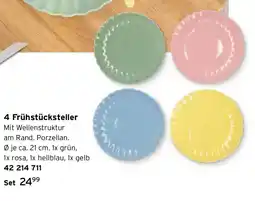 Tchibo 4 Frühstücksteller Angebot