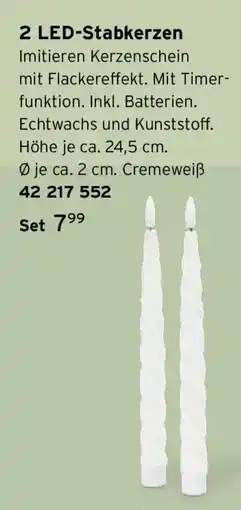 Tchibo 2 LED-Stabkerzen Angebot