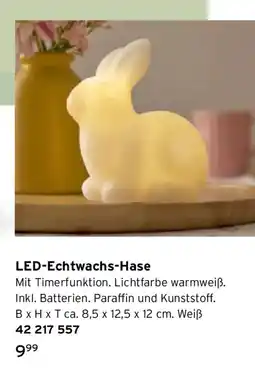 Tchibo LED-Echtwachs-Hase Angebot