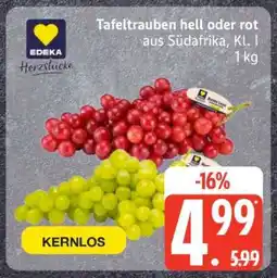 Edeka Tafeltrauben hell oder rot Angebot