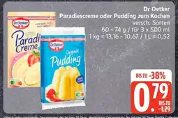 Edeka Dr. Oetker Paradiescreme oder Pudding zum Kochen Angebot